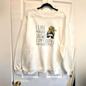 Womans white sweater